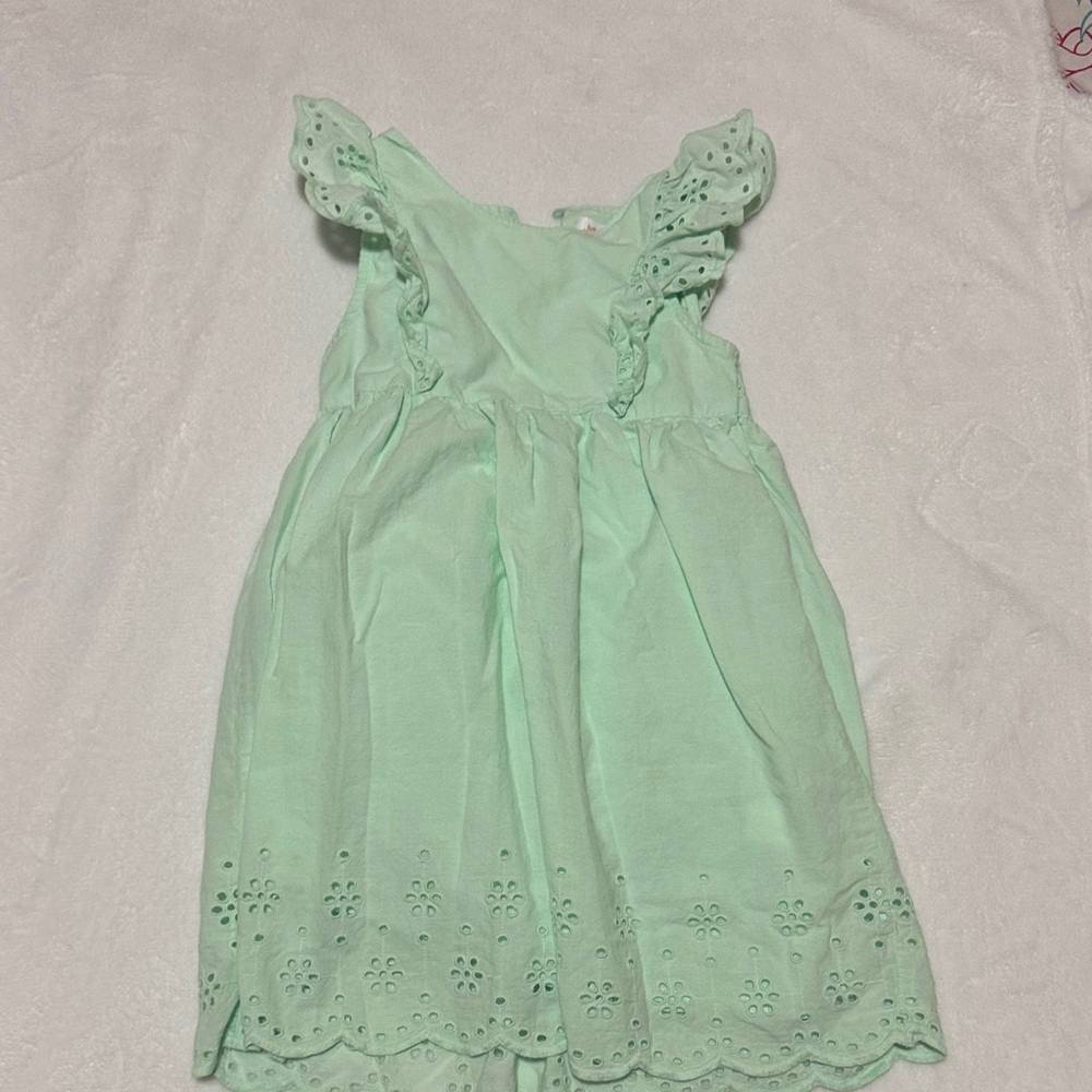 Girl Jumping Beans Eyelet Flutter Sleeve Dress